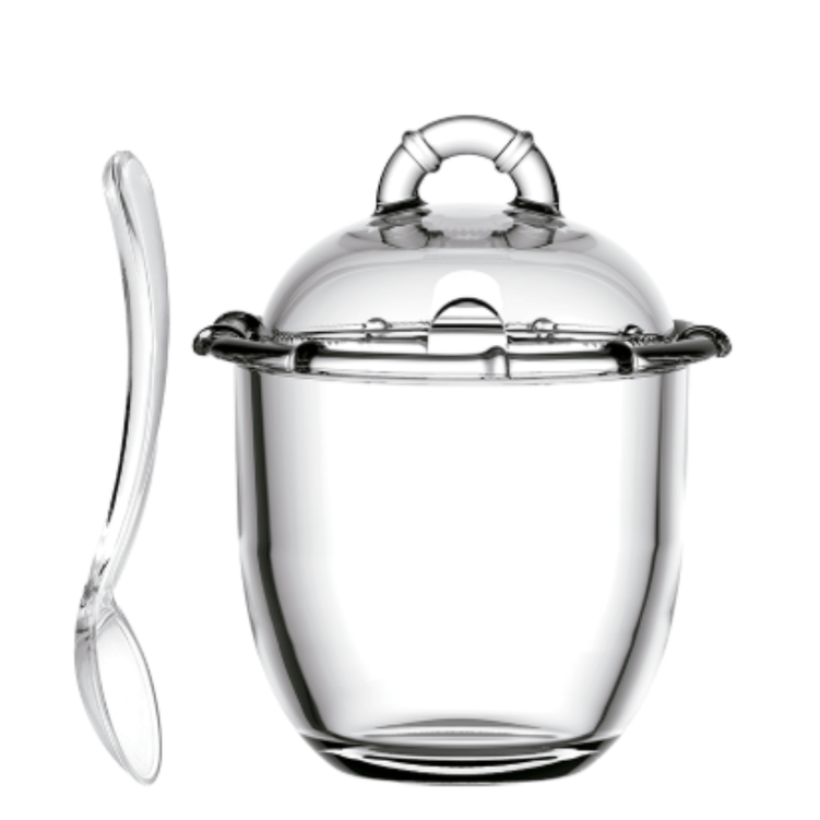 47018 - ACUCAREIRO VIDRO BAMBOO TRANSP 220ML HAUSKRAFT ETILUX ETILUX